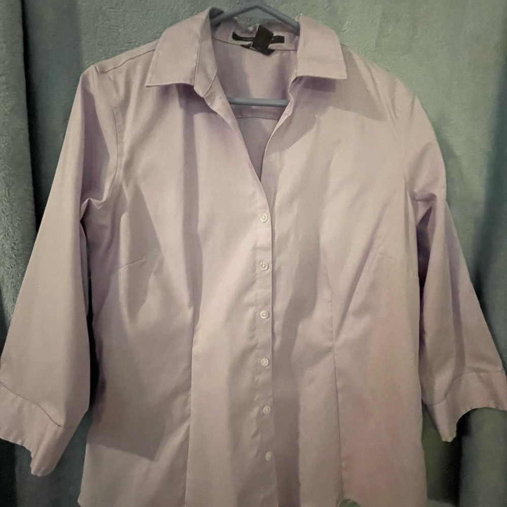 2 Eddie Bauer wrinkle resistant button down 3/4 length sleeve shirts - Picture 2 of 14